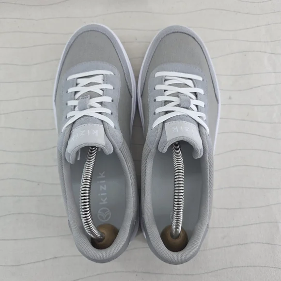 Kizik Unisex Prague Gray Canvas Suede Casual Sneakers Shoes Size 7.5 M/ 9 W - Picture 6 of 10